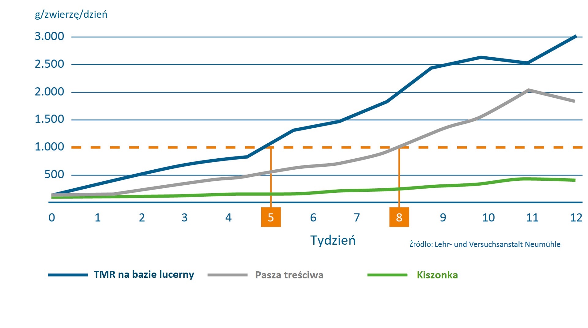Wpływ różnego rodzaju paszy dla cieląt na pobór paszy