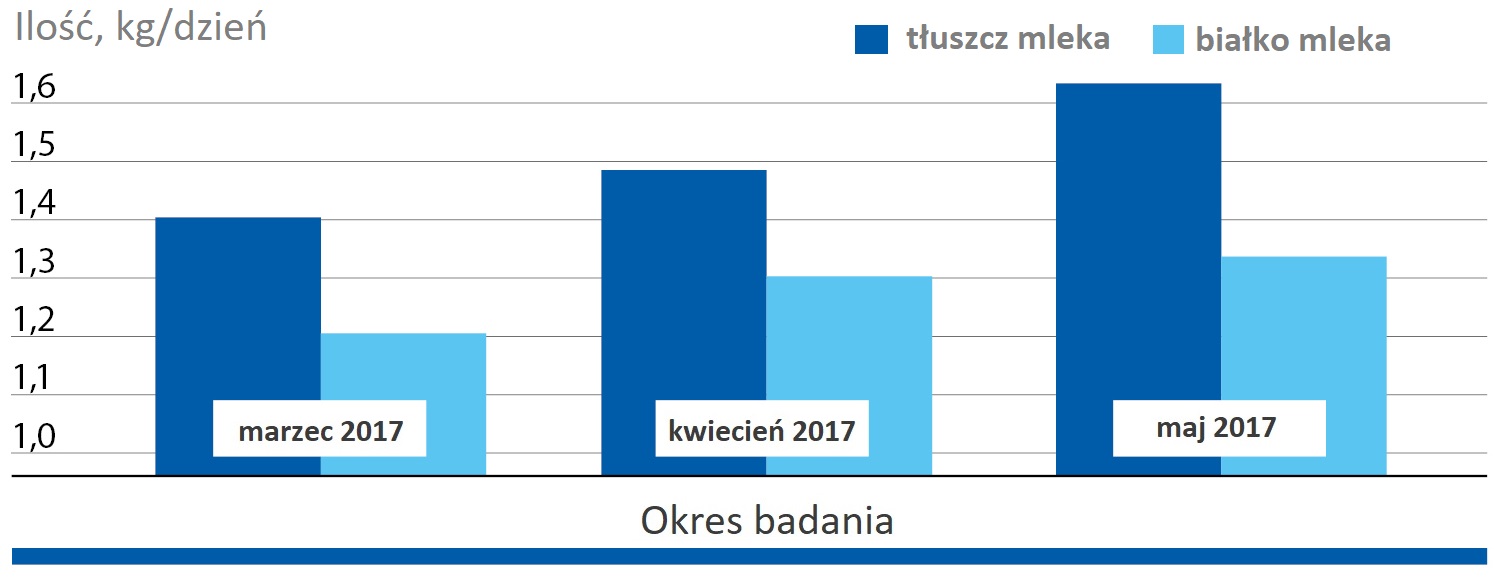 Wzrost ilości tłuszczu i białka dzięki zastosowaniu TIRSANY BSK NG 